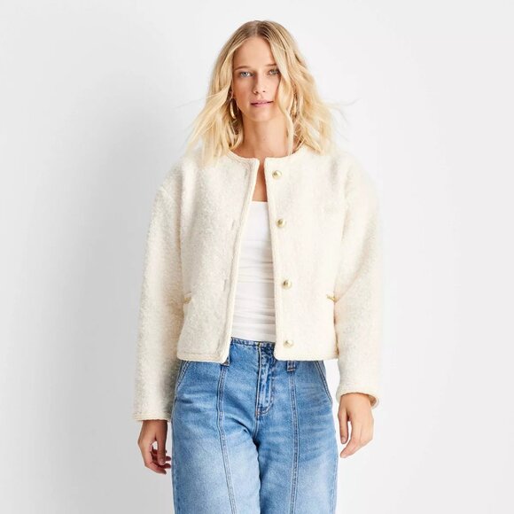 Women's Cream Jacket - Picture 1 of 2